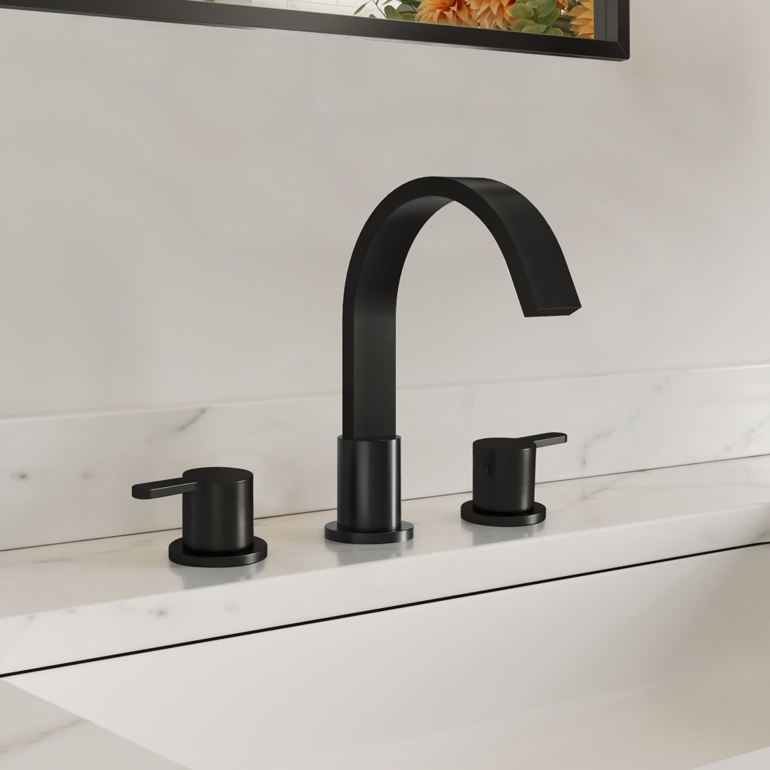 Widespread Bathroom Faucet 3 Hole, 2-Handle Bathroom Sink Faucet with Drain Assembly